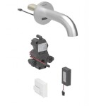 GEBERIT - Piave Elektronická umyvadlová baterie pod omítku, bateriové napájení, easy to clean, kartáčovaná nerez 116.264.SN.1