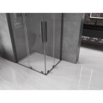 MEXEN/S - Velar L Duo sprchový kout, posuvné dveře 100 x 90, transparent, grafit metal 871-100-090-02-03-95