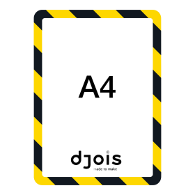 Djois bezpečnostní magnetický rámeček - Magneto, A4, žluto-černý, 2 ks