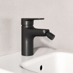 IDEAL STANDARD - ALU+ Bidetová baterie s výpustí Click-Clack, BlueStart, hedvábná černá BE132XG