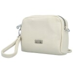 Stylová dámská mini koženková crossbody kabelka Fehmi, krémová