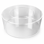 Akrylový stojan na dorty průhledný, kulatý-20x10cm