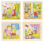 Vývojové dřevěné puzzle Jeden den mém životě