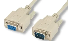 MicroConnect sériový kabel RS-232, D-SUB 9-pin (M) - D-SUB 9-pin (F) 2m bílá (SCSEHN2)