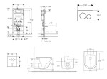 GEBERIT - Duofix Set předstěnové instalace, klozetu Oudee a sedátka softclose, tlačítko Sigma20, bílá/pozlacená SANI11CA31121