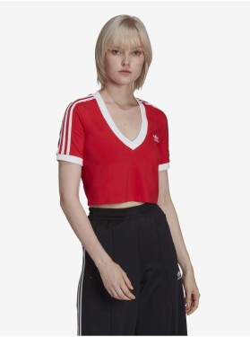 Červený dámský crop top adidas Originals - Dámské