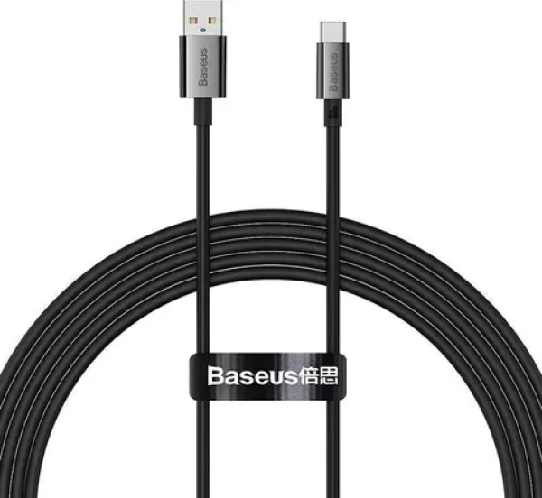 Baseus P10320102114-02 Kabel USB-A (M) - USB-C (M) 2 m černá / 100W (P10320102114-02)