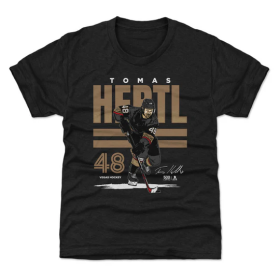 Dětské tričko Vegas Golden Knights NHL Tomáš Hertl #48 Poster WHT 500 Level Velikost: S (6 - 7 let)