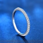 Royal Fashion stříbrný prsten HA-XJZ048-SILVER-MOISSANITE Velikost: 7 (EU: 54-56)