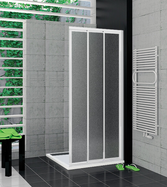 SanSwiss TOE3D 0900 04 22 Pravý díl sprchového koutu 90 cm, bílá/durlux