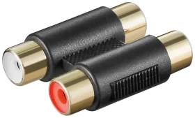 Goobay 12419 adaptér Cinch-Cinch / Audio redukce / 2x cinch zásuvka / pozlacené kontakty (12419)