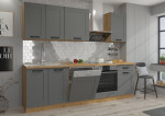 Kuchyňská linka 250 cm Luna 2 - Dub artisan + Dust grey
