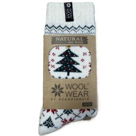 WOOLWEAR of Scandinavia Vlněné ponožky Christmas Tree Cream Nr. 113 35/38, multi barva, textil