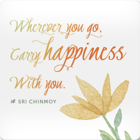 Korkový podtácek s citátem "Wherever you go" - Sri Chinmoy