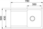 FRANKE - Orion Tectonitový dřez OID 611-78, 78x50 cm, černá 114.0288.588