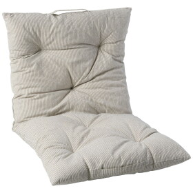 Ib Laursen Prošívaná matrace Lina Thin Stripes 50 × 100 cm, šedá barva, textil