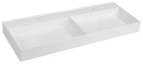 SAPHO - GODIVA dvojumyvadlo, litý mramor, 119x44cm, bílá GU119