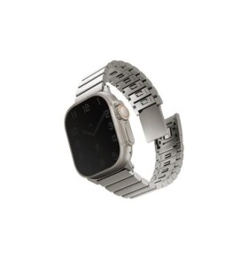 UNIQ Strova Mag řemínek pro Apple Watch 49 45 44 42 mm - TITANIUM (stříbrná) (8886463688151)
