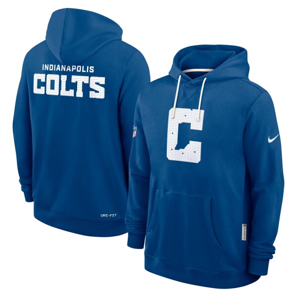 Nike Pánská mikina Indianapolis Colts NFL 2025 Sideline Standard Issue Hoodie Velikost: S