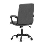 Kancelářské křeslo, šedá látka, kovový kříž