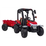 Mamido Dětský elektrický traktor BLAST s přívěsem 2x200W červený