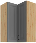 Horní rohová skříňka Stilo 60x60 GN-90 2F (90°) Barva korpusu: Dub artisan, Barva dvířek: Clay Grey