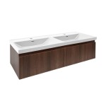 Koupelnová skříňka s umyvadlem SAT Evolution 118x30x44,8 cm ořech Aida mat SATEVO120NAU5 SATEVO120NAU5