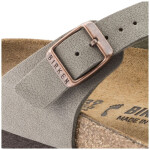 Grey-beige dámské žabky Birkenstock Gizeh Birko-Flor Nubuck Stone regular width (43391) dámské 41