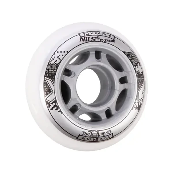 NILS Extreme PU 70x24 Kolečka bílé (4ks) (5907695515756)