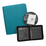 Album na Toploadery TCG Guru 4-Pocket Zip Binder - Xenon Turquoise