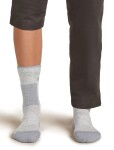 Dámské merino turistické ponožky ICEBREAKER Wmns Hike+ Medium Crew, Blizzard Heather/Alloy velikost: 38-40 (M)