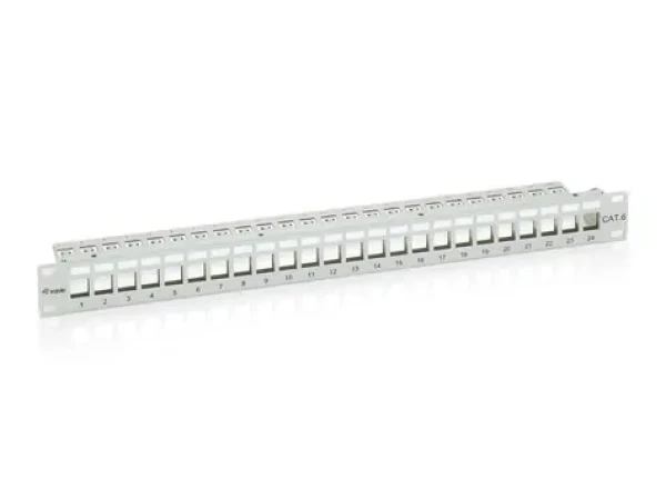 Equip 19" FTP šedá / Patch panel / 24x Keystone / 1U / LSA-110 (767124)
