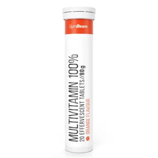 Multivitamín 100% šumivý - GymBeam (pomeranč, 20 tab.) (40507-4-pomaranč-20tab)