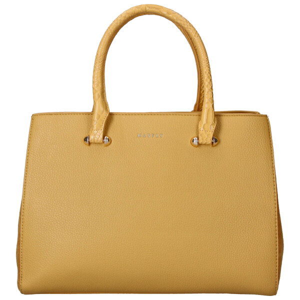 Trendy dámská koženková kabelka do ruky Sonia, žlutá