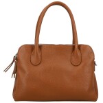 Módní dámská kožená kabelka do ruky Sawina, koňaková