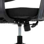 Kancelářská židle, šedá síťovina, černý plast, kolečka na tvrdé podlahy