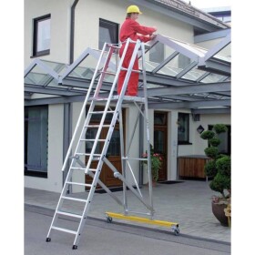 MUNK Günzburger Steigtechnik 52305 hliník žebřík s platformou Montáž pomocí nástrojů max.prac. výška: 3.15 m 37 kg
