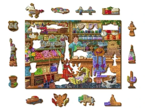 WOODEN CITY Dřevěné puzzle Sladké dobrodružství 2v1