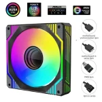 1stCOOL AURA EVO Mirror ARGB černá / Ventilátor / 120mm / PWM / ARGB / 1200 RPM (F12-AURA-EVO-B1)