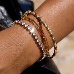 ELENYS Amelie – pozlacený náramek 18K žluté zlato Délka náramku: 19,5 cm / průměr 6,1 cm