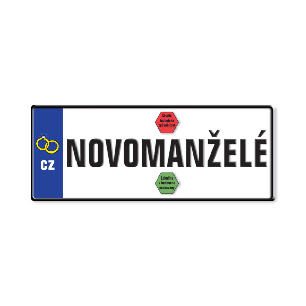 Svatební přání - SPZ Novomanželé - Albi