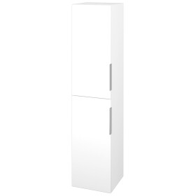 Dřevojas - Vysoká skříň s košem na prádlo DOS SVD2K 35 - M01 Bílá mat / Úchytka T05 / M01 Bílá mat / Pravé 210670FP
