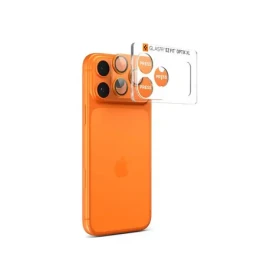 Spigen Glass tR EZ Fit Optik Pro XL sklo na fotoaparát pro Apple iPhone 17 Pro Max oranžová (AGL10650)