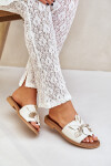 Sandály S Dekorací Přírodní Kůže Zazoo 3667 Bílé 37
