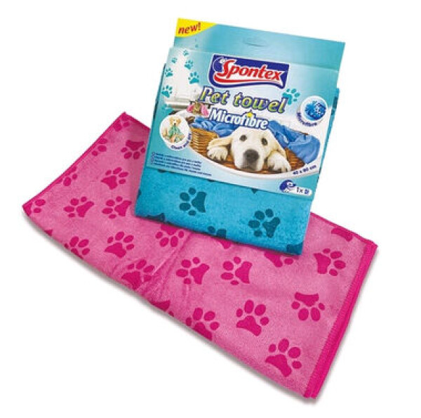 Spontex Pet towel Ručník pro mazlíčky z mikrovlákna 40x80 cm / různé barvy (97043065)