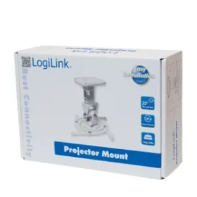 LogiLink BP0003 bílá / Stropní držák projektoru / do 15 kg / náklon 0-25° / otočení 360° (BP0003)