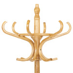 Věšák dřevěný stojanový, masiv topol a bříza, barva medový dub, výška 185 cm