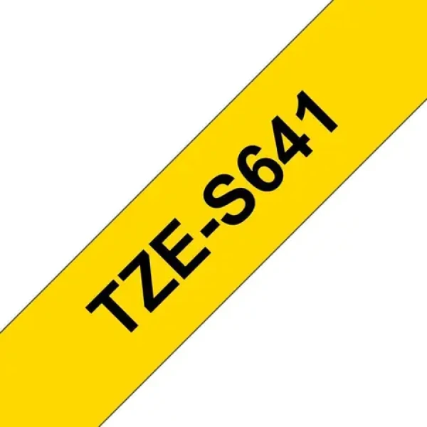 Brother TZE-S641 žlutá/černá / Kazeta s páskou / Laminovaná / Silně lepící / 18 mm / 8 m (TZE-S641)