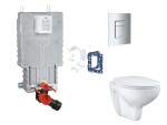 GROHE - Uniset Set předstěnové instalace, klozetu, sedátka SoftClose, tlačítka Skate Cosmopolitan a sady pro vhazování tablet, matný chrom SANI15BB2114