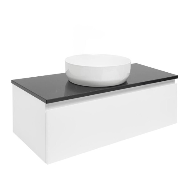 Koupelnová skříňka s krycí deskou SAT B-WAY 99x30x45 cm bílá lesk BWAY100WTK BWAY100WTK